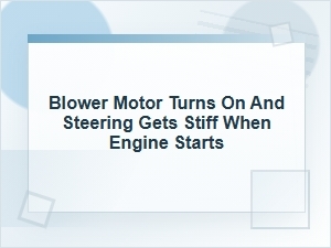Why Steering Gets Stiff When the Engine Starts